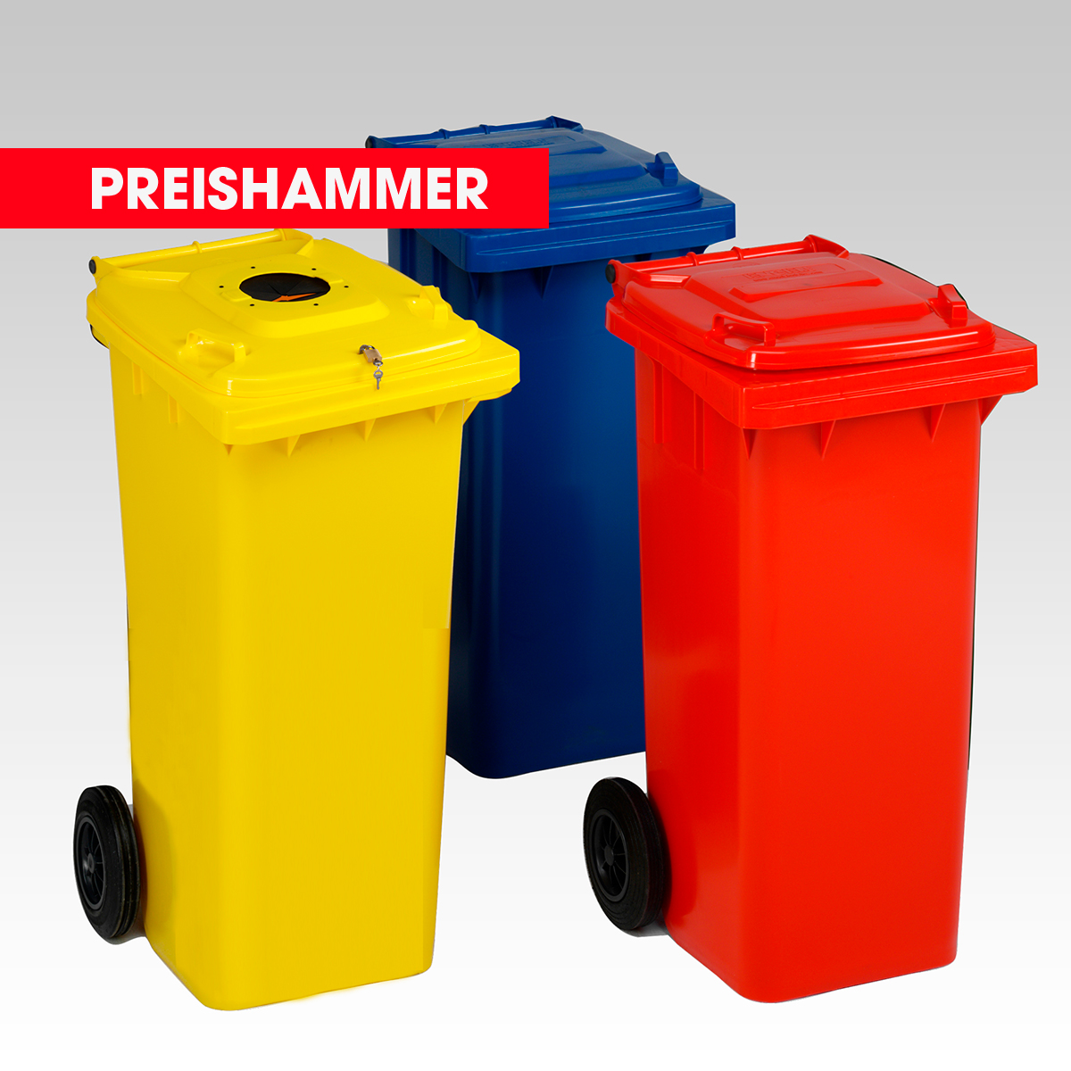 2 räder kunststoffmülltonnen