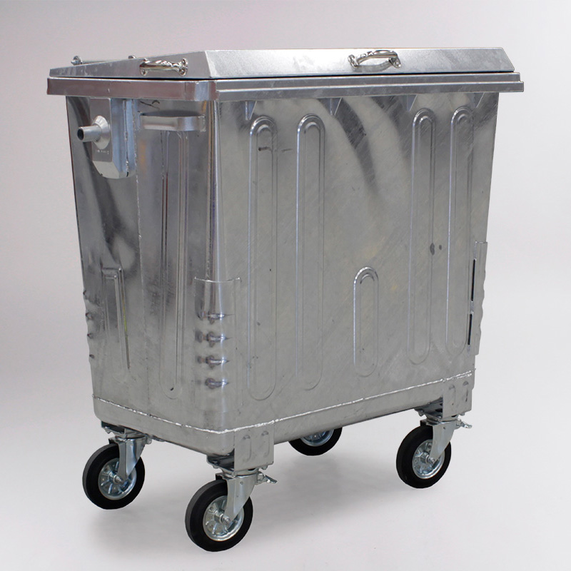 4 räder stahlcontainer