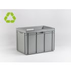 E-line Normbox Stapelbare Kunststoffbehälter 600x400x425mm 90 L, Grau