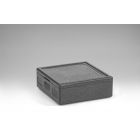 EPP Thermobox, Pizzabox, 480x480x165 mm, 26 ltr, mit Deckel, schwarz