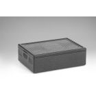 EPP Thermobox, 685x485x220 mm, 42 ltr, mit Deckel, schwarz