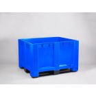 Palettenbox auf 3 Kufen, 120x100x76cm, 610 Ltr. blau