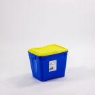 Krankenhausabfallbehälter 30 Liter, ohne Einwurföffnung, blau/gelb