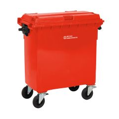 4-Rad Behälter 770 Liter mit UN-Zertifizierung rot