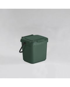 Abfallbehälter, 250x205x205mm, 5 Ltr, mit kunststoff Trägegriff, Grün