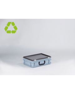 E-Line Kunststoffkoffer, 40x30x13,5cm, mit 1 Griff, PP Regranulat