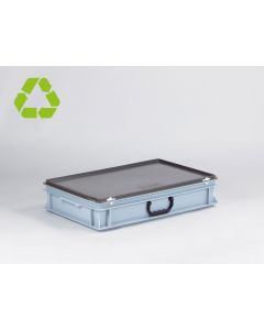 E-Line Kunststoffkoffer, 60x40x13,5cm, mit 1 Griff, PP Regranulat