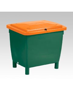 Streu- und Salzbehälter 945 x 725 x 830 mm, 400 Ltr. grün/orange