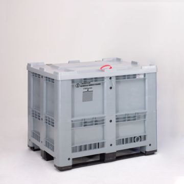 UN-Palettenbox 1200x1000x1150 mm 930 Ltr, auf 3 Kufen