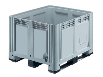 Palettenbox 680L 3 Kufen grau (pro Stück)