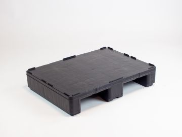 Kunststoff Hygienepalette 3 Kufen, Geschlossen Oberdeck, 800x600x160mm, EL