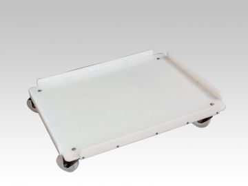 Trolley 800x600 mm, Farbe weiss, galva Räder (pro Stück)