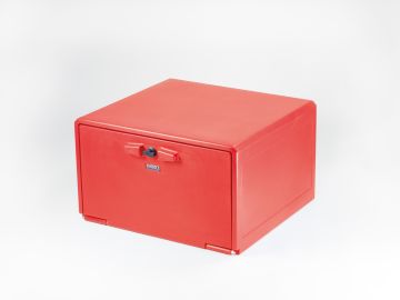 Fahrrad-Lieferbox, 85 Liter, 570x550x335 mm, rot 