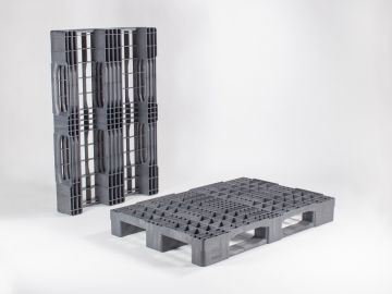 Kunststoffpalette 1200x800x150mm, 3 Kufen