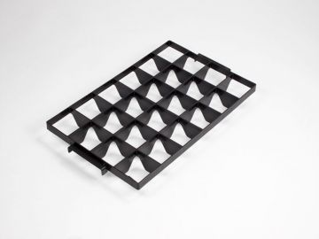 Toprahmen Facheinteilung mit 24 Fächer für Classic und Perfobox StapelBehälter 600x400mm, schwarz