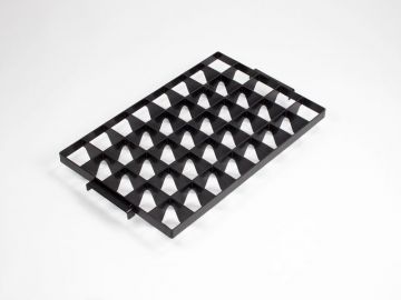 Toprahmen Facheinteilung mit 40 Fächer für Perfobox und Classic StapelBehälter 600x400mm, schwarz