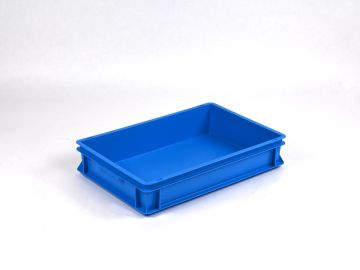 Normbox stapelbare Kunststoffbehälter 600x400x120 mm, 20L PP virgin blau