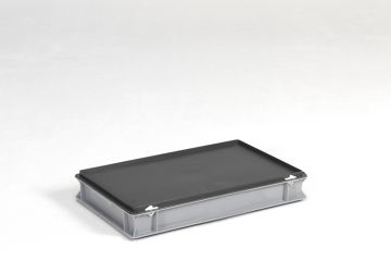 stapelbarer Kunststoffbehälter 14 Liter mit Deckel