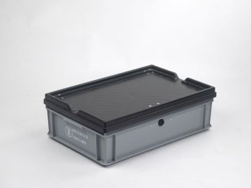 UN-zertifizierter Transportbehälter, 600x400x195 mm, 30 L, grau