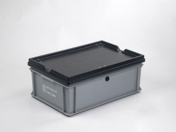 UN-zertifizierter Transportbehälter, 600x400x247 mm, 40 L,grau