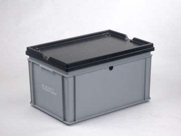 UN-zertifizierter Transportbehälter, 600x400x350 mm, 60 L,grau