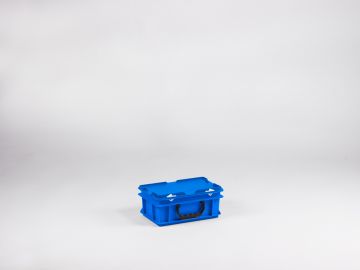 Kunststoffkoffer 30x20x13,5cm, mit einem Griff, stapelbar, blau