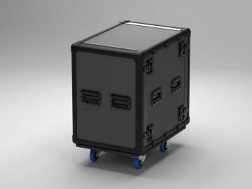 19" Exo Rack Schutzkoffer 14U, 574 x 804 x 750 mm, Doppeltür, auf Rollen