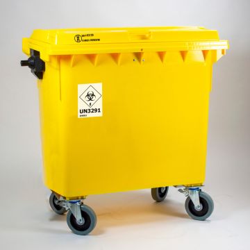 Krankenhausabfallcontainer mit 4 Rädern, 770 l, mit UN-Zulassung (pro Stück)
