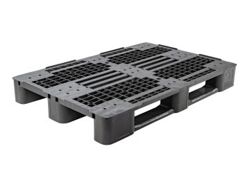 E-line Mepal medium duty Palette 3 Kufen, 1200x800x145 mm, PE recycle offener Deck