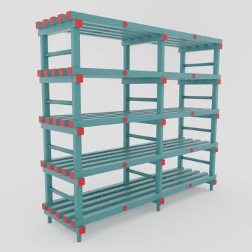 Kunststoff Regal 150x40x177cm mit 5 Böden
