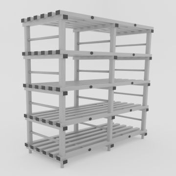 Kunststoff Regal 200x60x177cm mit 5 Böden