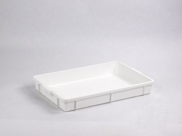 Stapelbarer Hygienebehälter 650x427x83 mm, 19 Liter, weiß