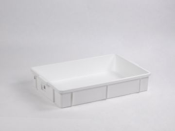 Stapelbarer Hygienebehälter 650x427x115 mm, 26 Liter, weiß