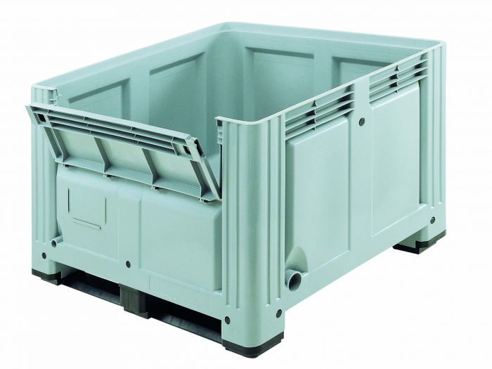 Palettenbox 1200x1000x870 mm 2 Kufen mit Klapptür (pro Stück)
