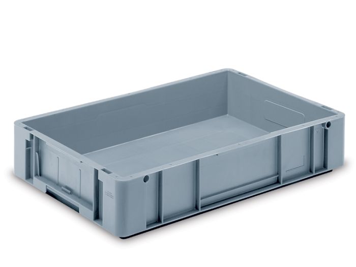 Eurotec Stapelbehälter 600x400x120 mm, 21 Liter, hellgrau