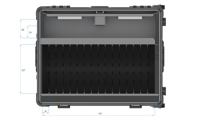 Tablet Ladekoffer 690x485x400 mm für 16 Tablets