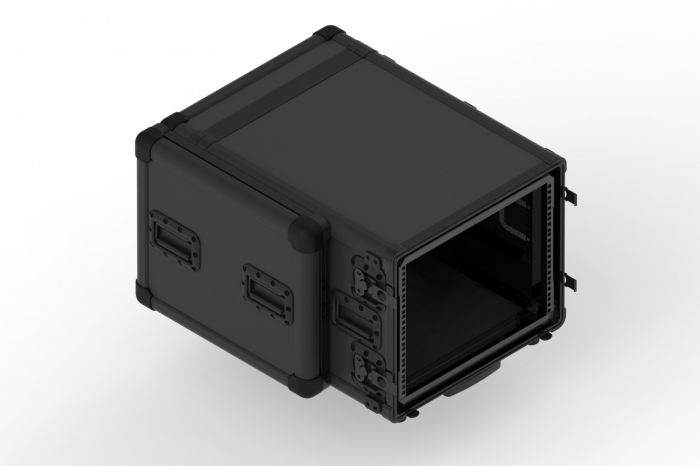 Exo Rack Case 19" DoubleDoor, 8U, Schwarz, Vulcan, IP*6, Professionell