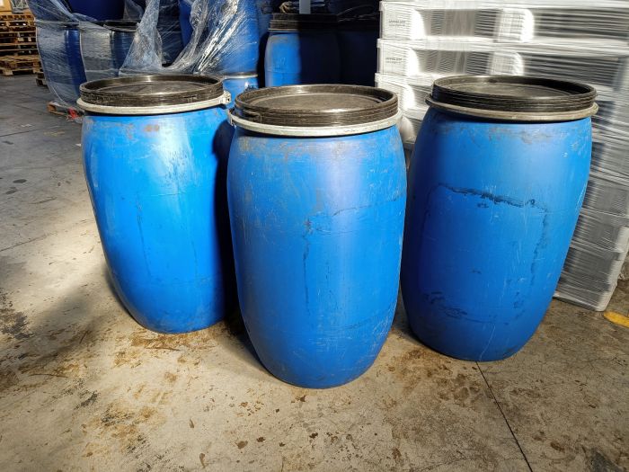Kunststofffass 220 Liter, blau (pro Stück)
