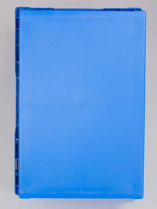 Schachtelbarer Behälter 58 Liter mit Stapelbügel blau