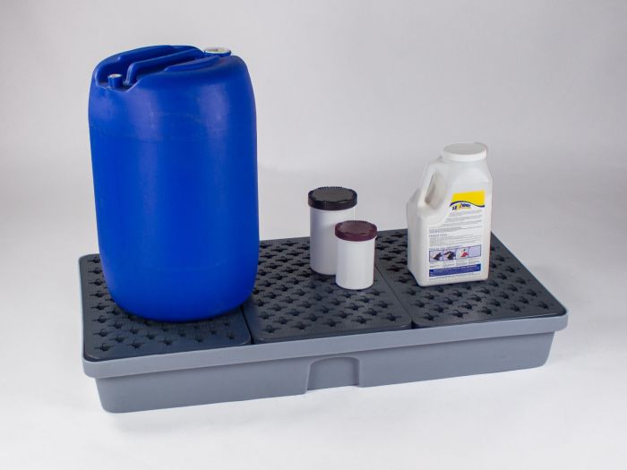 Auffangbehälter 90 Liter mit Kunststoff-Gitterrost