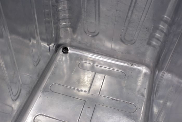 4-Rad Mülltonne aus Stahl, 770L, mit Kunststoff Deckel 1370x780x1370mm