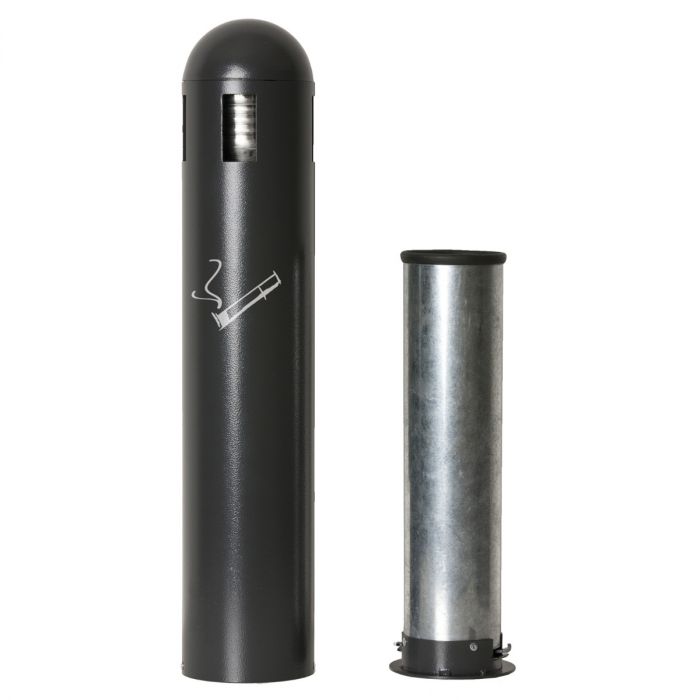 runder Wandascher ø11x50cm, 1l, dunkelgrau