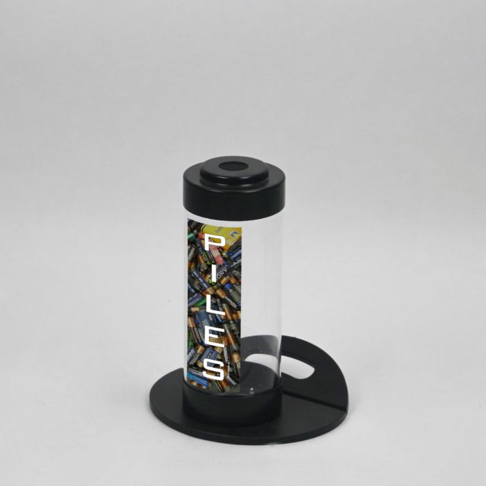 Batteriebehälter, ø12x30cm, 3,5 Liter, transparent