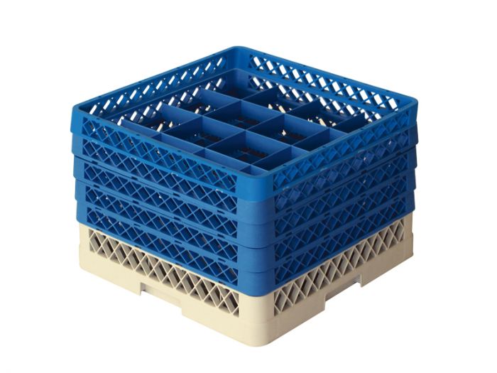 Geschirrspülkorb 500x500x300 mm für ø 112 mm Bechergläser (16 St.)