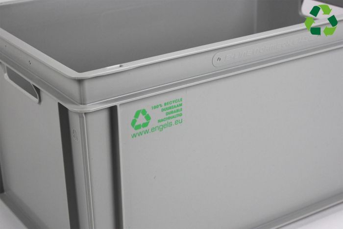 E-line Normbox stapelbare Kunststoffbehälter 600x400x325 mm, 60L PP recycle
