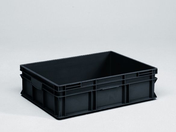 stapelbarer Behälter 90 Liter, 800 x 600 x 220 mm ESD-Ausführung (pro Stück)