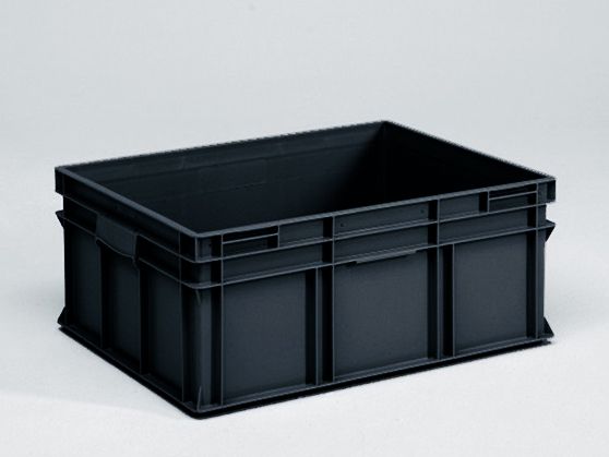 stapelbarer Behälter 134 Liter, 800 x 600 x 320 mm ESD-Ausführung (pro Stück)