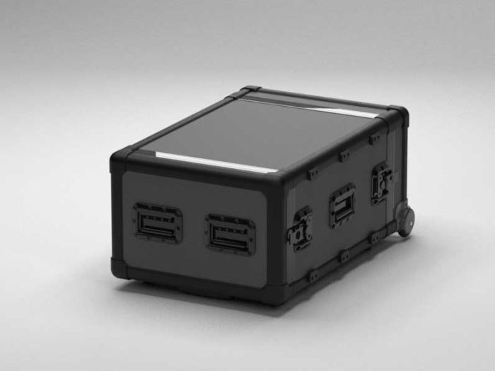 Exo Rack Case 19" DoubleDoor, 6U, Schwarz, Vulcan, IP*4, Auf Rollen, Professionell
