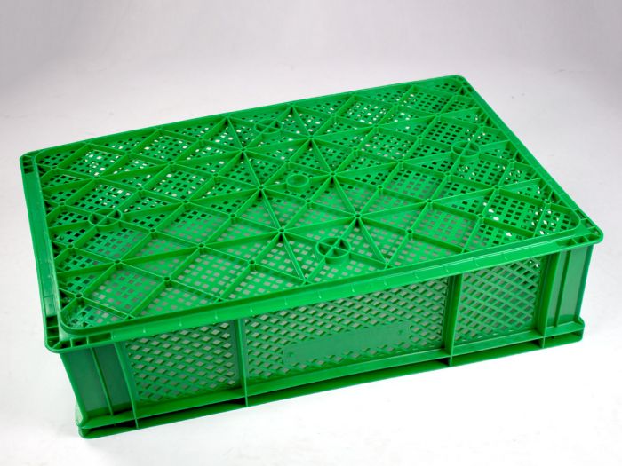 Obst- und Gemüsekiste 600x400x150 mm, perforiert, grün
