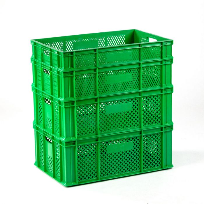 Obst- und Gemüsekiste 600x400x150 mm, perforiert, grün